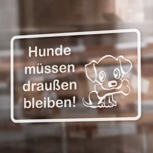 Aufkleber "Hunde draußen bleiben"